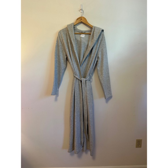 Nu Par Simons Other - Nu Par Simons Heather Grey Hooded Wrap Robe | Size Medium